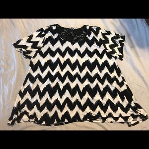 Chevron silky shirt
